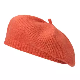 Women Woolen Solid Color Winter Warm Knitted Hat Retro Dome Elastic Sunshade Beret Cap Painter Hat